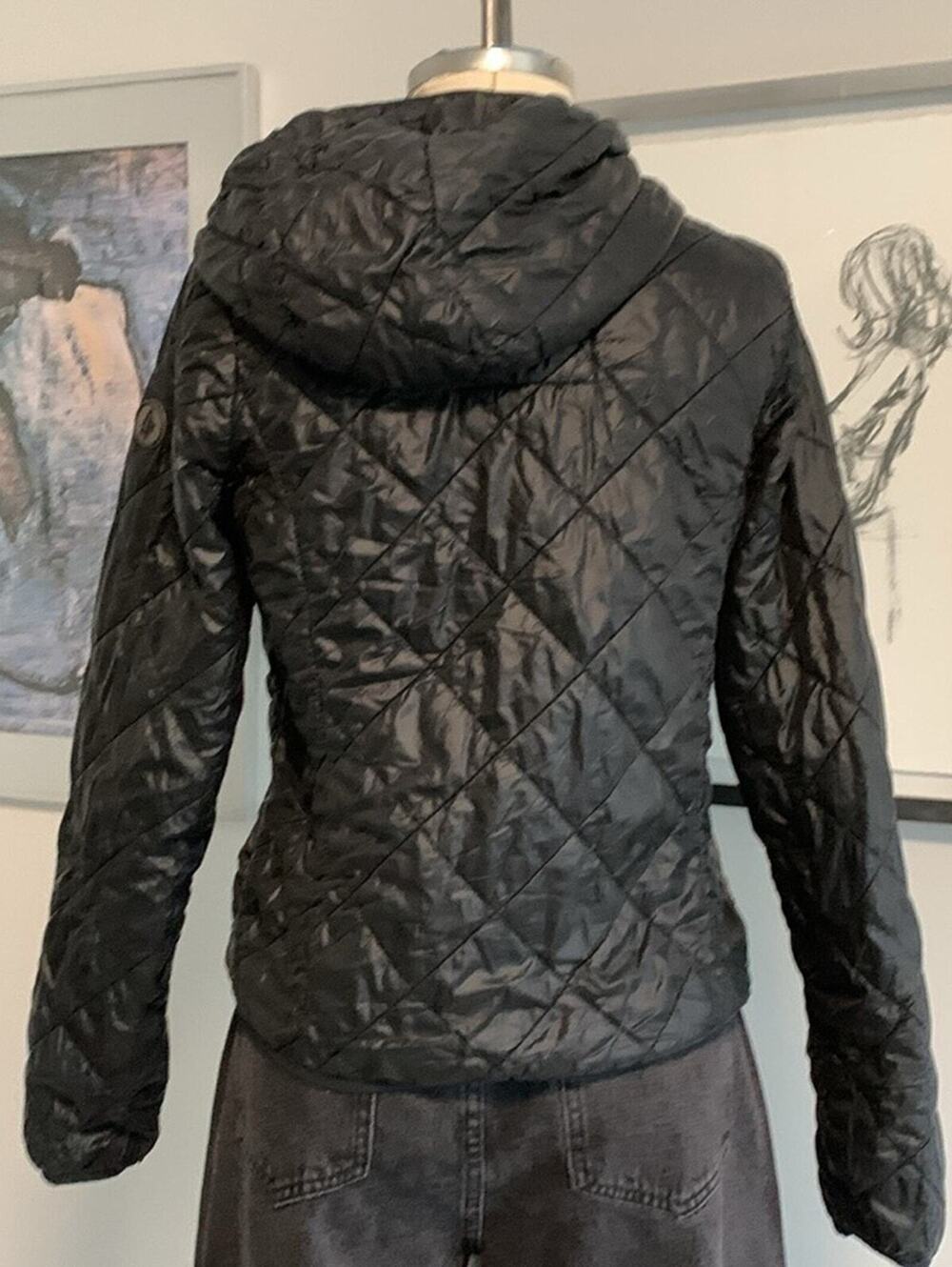 Abercrombie & Fitch Women’s Medium Black Lightweight Puffer Jacket A&F Renew